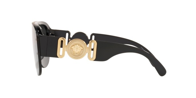 Occhiali da sole Versace VE 4391 (GB1/87) colore black forma irregolare lenti dark grey