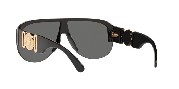 Occhiali da sole Versace VE 4391 (GB1/87) colore black forma irregolare lenti dark grey