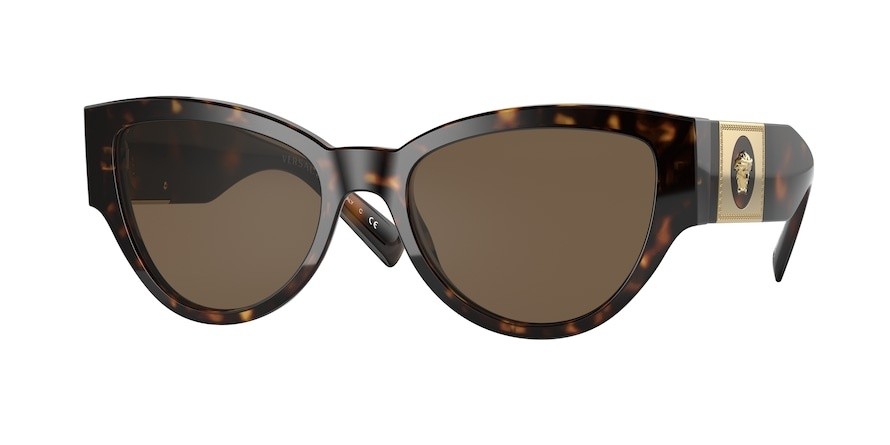 Sonnenbrillen Versace VE 4398 (108/73) farbe havana form pantos gläser dark brown