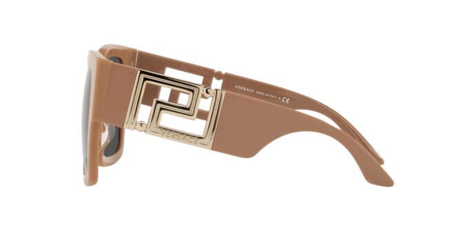 Sonnenbrillen Versace VE 4402 (534987) farbe sand form rechteckig gläser dark grey