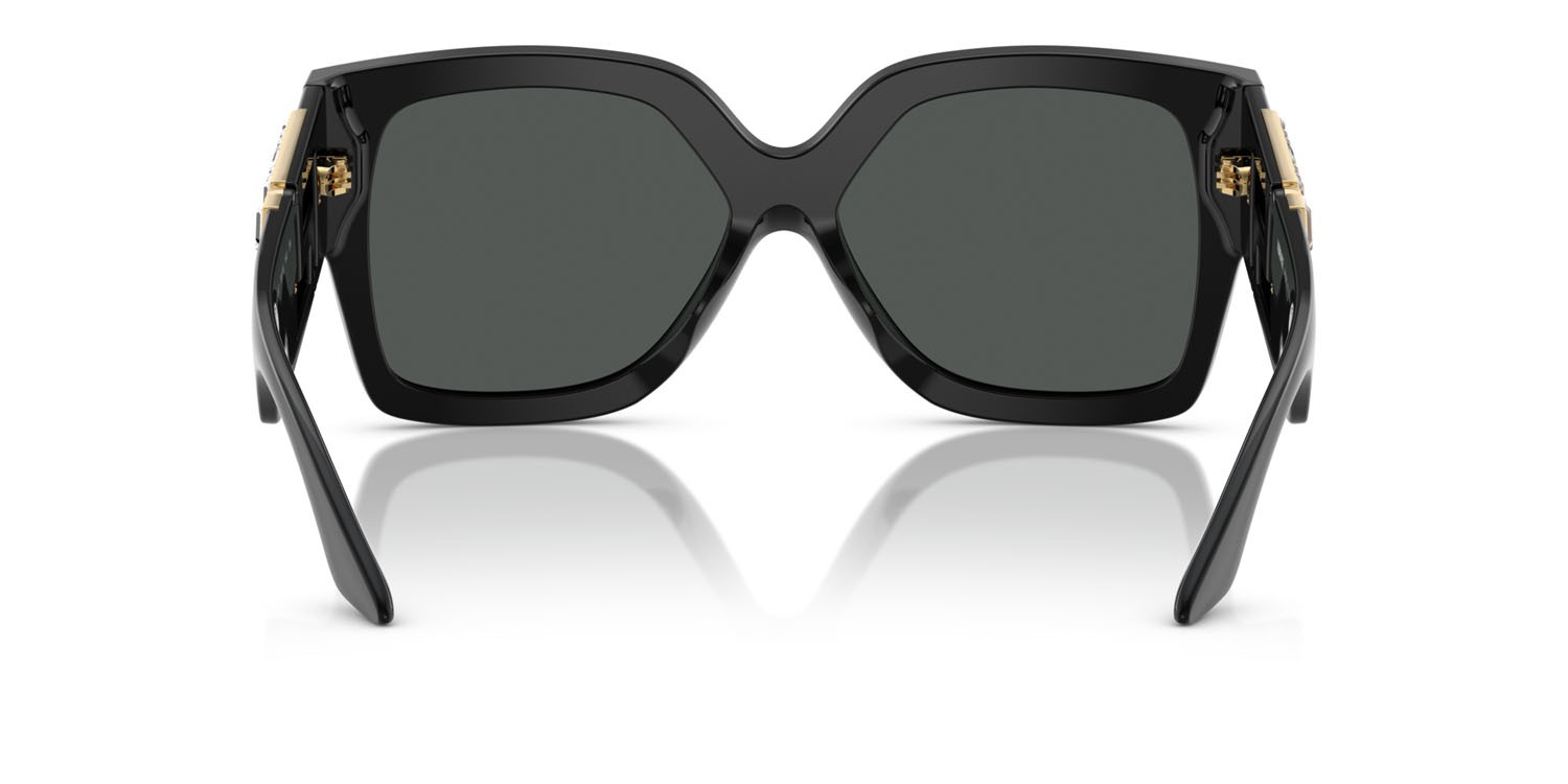Occhiali da sole Versace VE 4402 (547887) colore nero forma rettangolare lenti grigio scuro