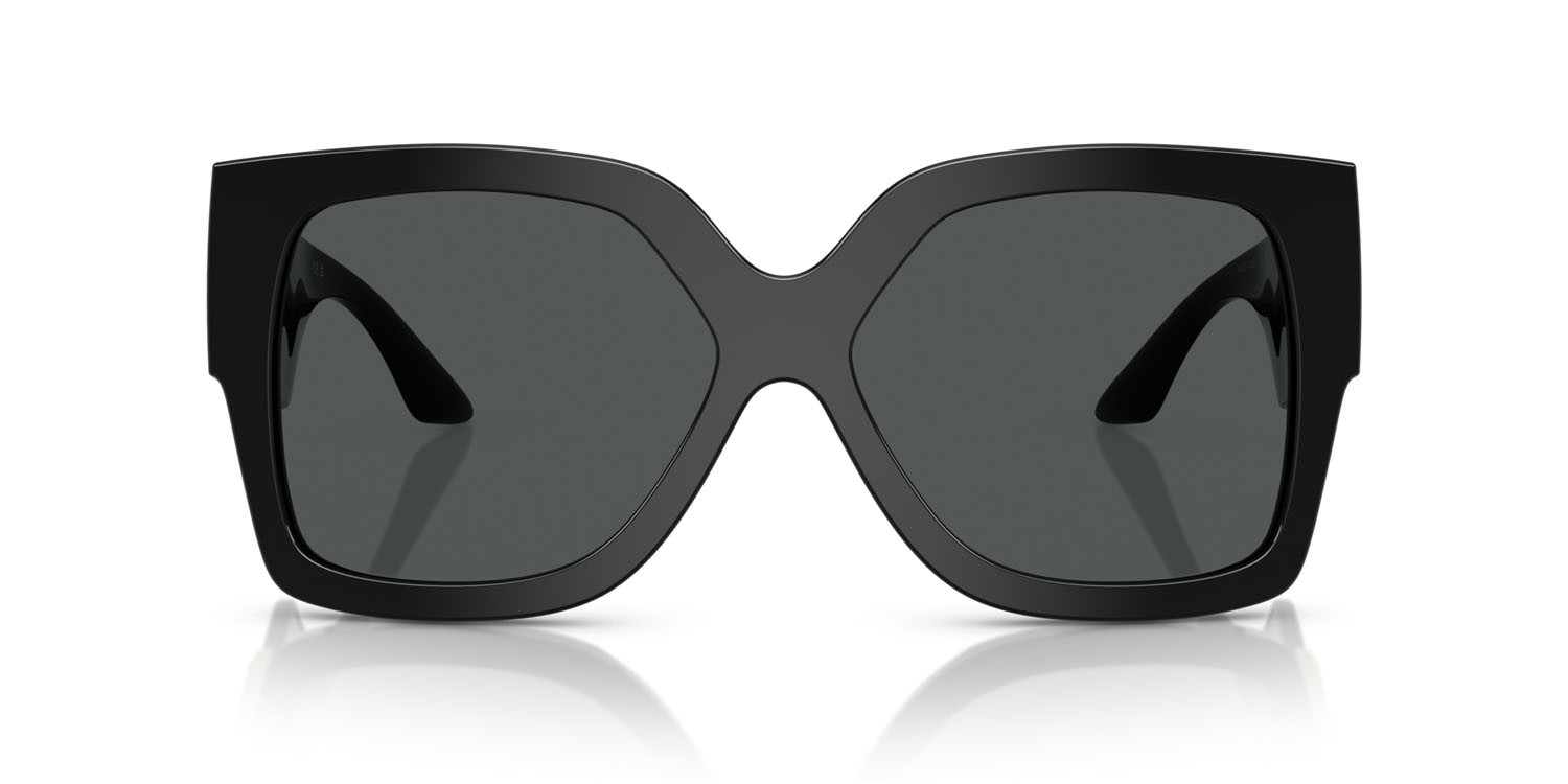 Occhiali da sole Versace VE 4402 (547887) colore nero forma rettangolare lenti grigio scuro