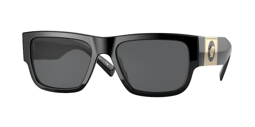 Sunglasses Versace VE 4406 (GB1/87) color black shape rectangle lenses dark grey