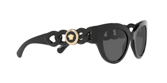 Sonnenbrillen Versace VE 4408 (GB1/87) farbe black form pantos gläser dark grey