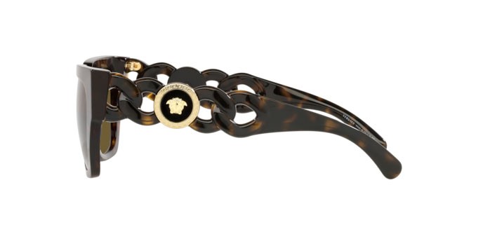 Occhiali da sole Versace VE 4409 (108/73) colore havana forma quadrato lenti dark brown