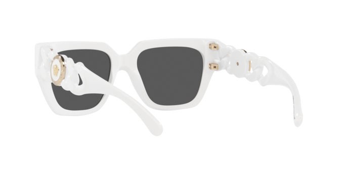 Sonnenbrillen Versace VE 4409 (314/87) farbe white form quadratisch gläser dark grey
