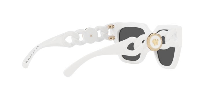 Sonnenbrillen Versace VE 4409 (314/87) farbe white form quadratisch gläser dark grey