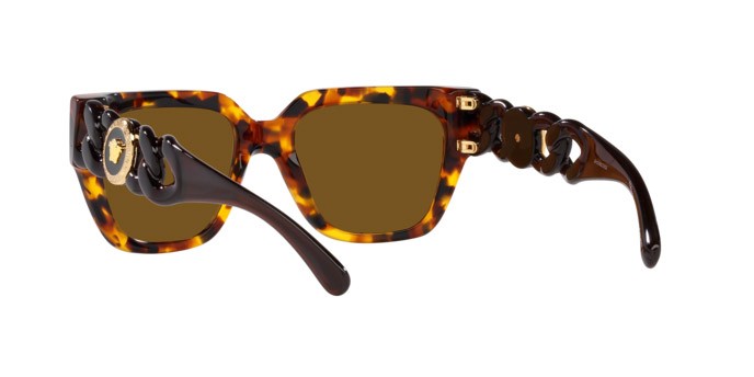 Occhiali da sole Versace VE 4409 (511983) colore havana forma quadrato lenti polarizzata marrone scuro