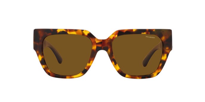 Occhiali da sole Versace VE 4409 (511983) colore havana forma quadrato lenti polarizzata marrone scuro
