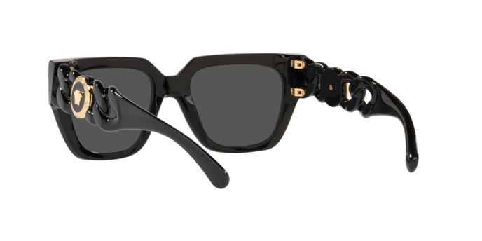 Occhiali da sole Versace VE 4409 (GB1/87) colore black forma quadrato lenti dark grey