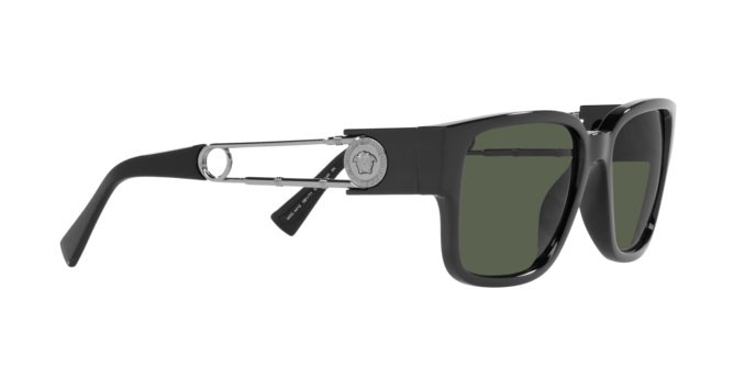 Sonnenbrillen Versace VE 4412 (GB1/71) farbe black form rechteckig gläser dark green