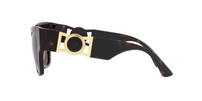 Occhiali da sole Versace VE 4415U (108/3) colore havana forma cat eye lenti brown