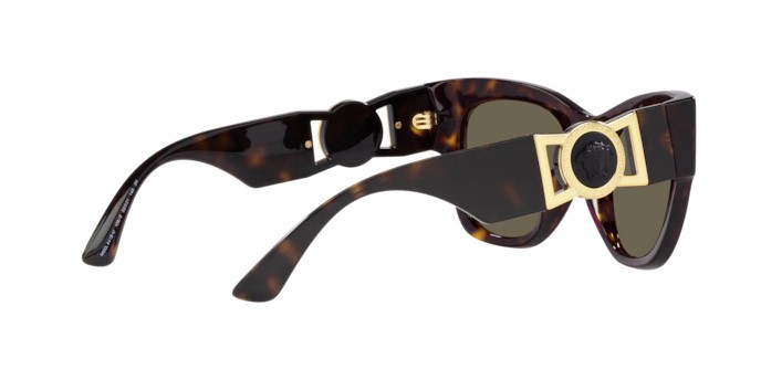 Occhiali da sole Versace VE 4415U (108/3) colore havana forma cat eye lenti brown