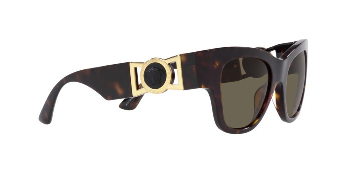 Occhiali da sole Versace VE 4415U (108/3) colore havana forma cat eye lenti brown