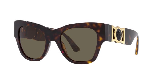 Occhiali da sole Versace VE 4415U (108/3) colore havana forma cat eye lenti brown