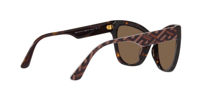 Sonnenbrillen Versace VE 4417U (535973) farbe havana form cat-eye gläser dark brown