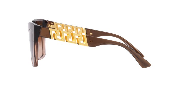 Occhiali da sole Versace VE 4418 (533213) colore brown transp gradient beige forma quadrato lenti brown gradient