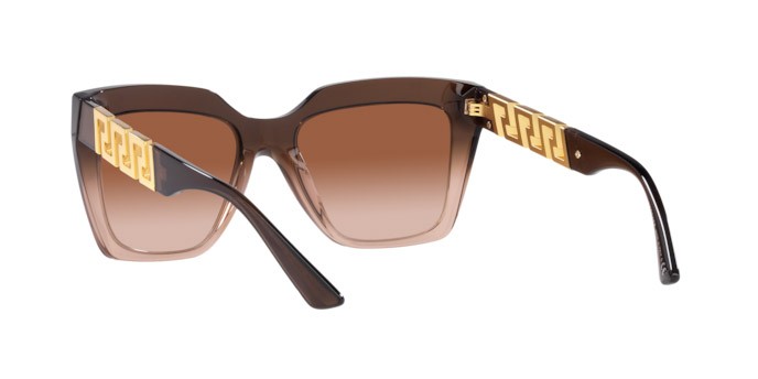 Occhiali da sole Versace VE 4418 (533213) colore brown transp gradient beige forma quadrato lenti brown gradient
