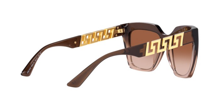 Occhiali da sole Versace VE 4418 (533213) colore brown transp gradient beige forma quadrato lenti brown gradient