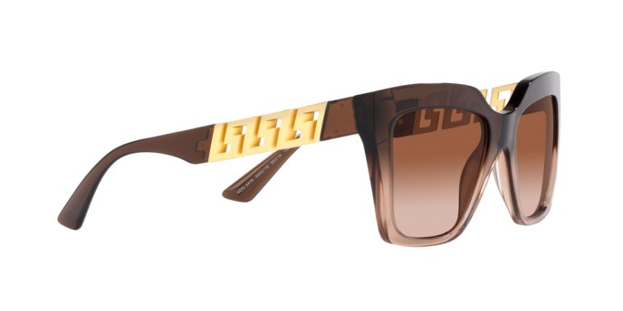 Occhiali da sole Versace VE 4418 (533213) colore brown transp gradient beige forma quadrato lenti brown gradient