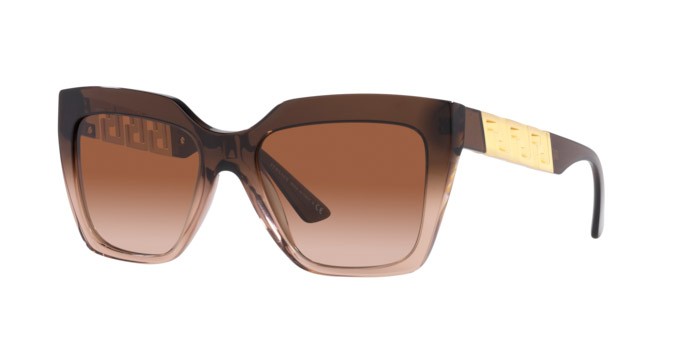 Occhiali da sole Versace VE 4418 (533213) colore brown transp gradient beige forma quadrato lenti brown gradient