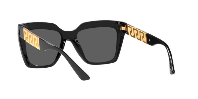 Occhiali da sole Versace VE 4418 (GB1/87) colore black forma quadrato lenti dark grey