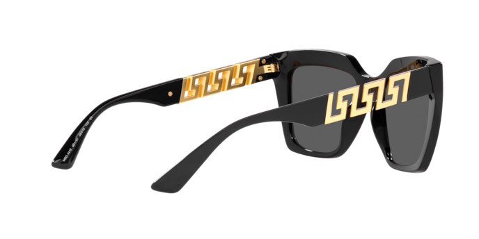 Occhiali da sole Versace VE 4418 (GB1/87) colore black forma quadrato lenti dark grey