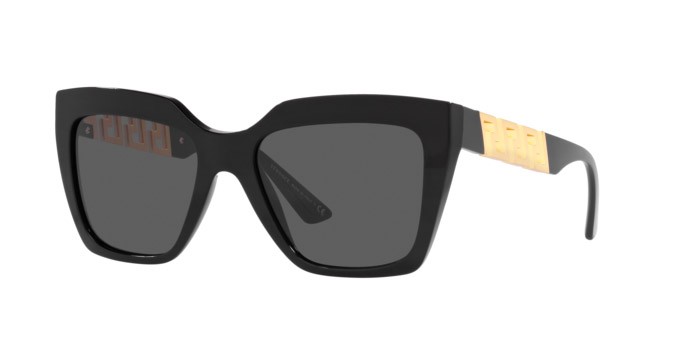Occhiali da sole Versace VE 4418 (GB1/87) colore black forma quadrato lenti dark grey