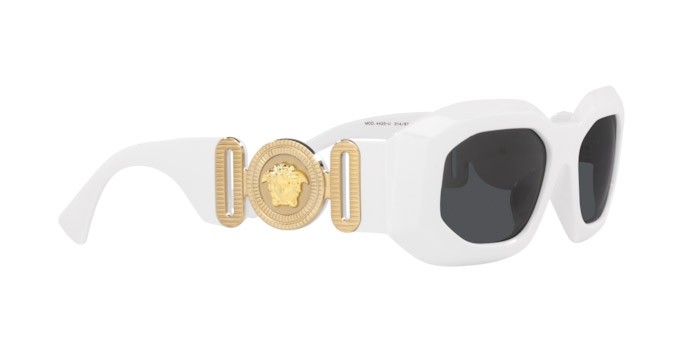 Occhiali da sole Versace Maxi Medusa Biggie VE 4425U (314/87) colore white forma irregolare lenti dark grey