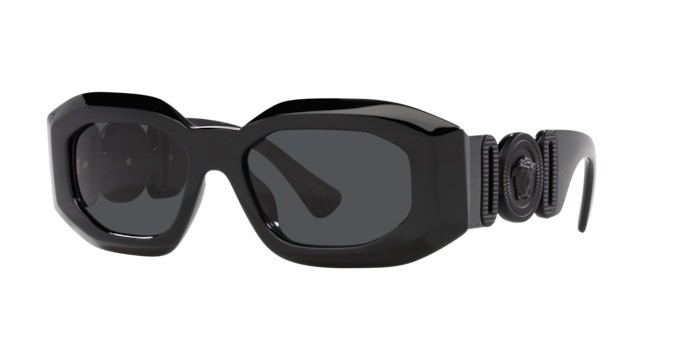 Occhiali da sole Versace VE 4425U (536087) colore nero forma irregolare lenti grigio scuro