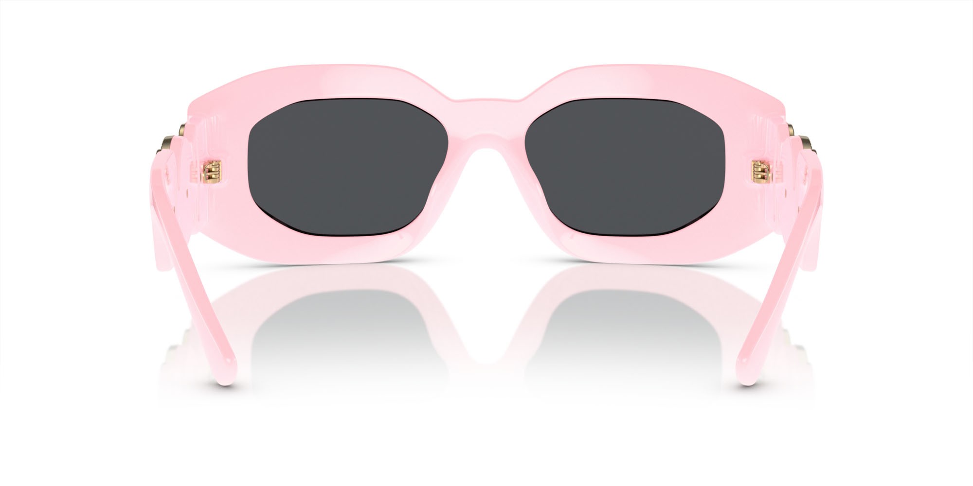 Sunglasses Versace VE 4425U (544087) color rosa shape irregular lenses grigio scuro