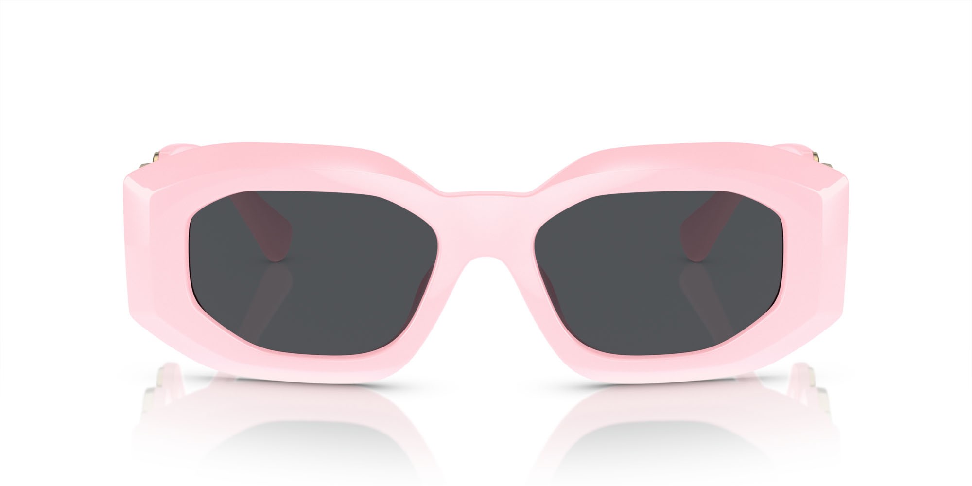 Sunglasses Versace VE 4425U (544087) color rosa shape irregular lenses grigio scuro