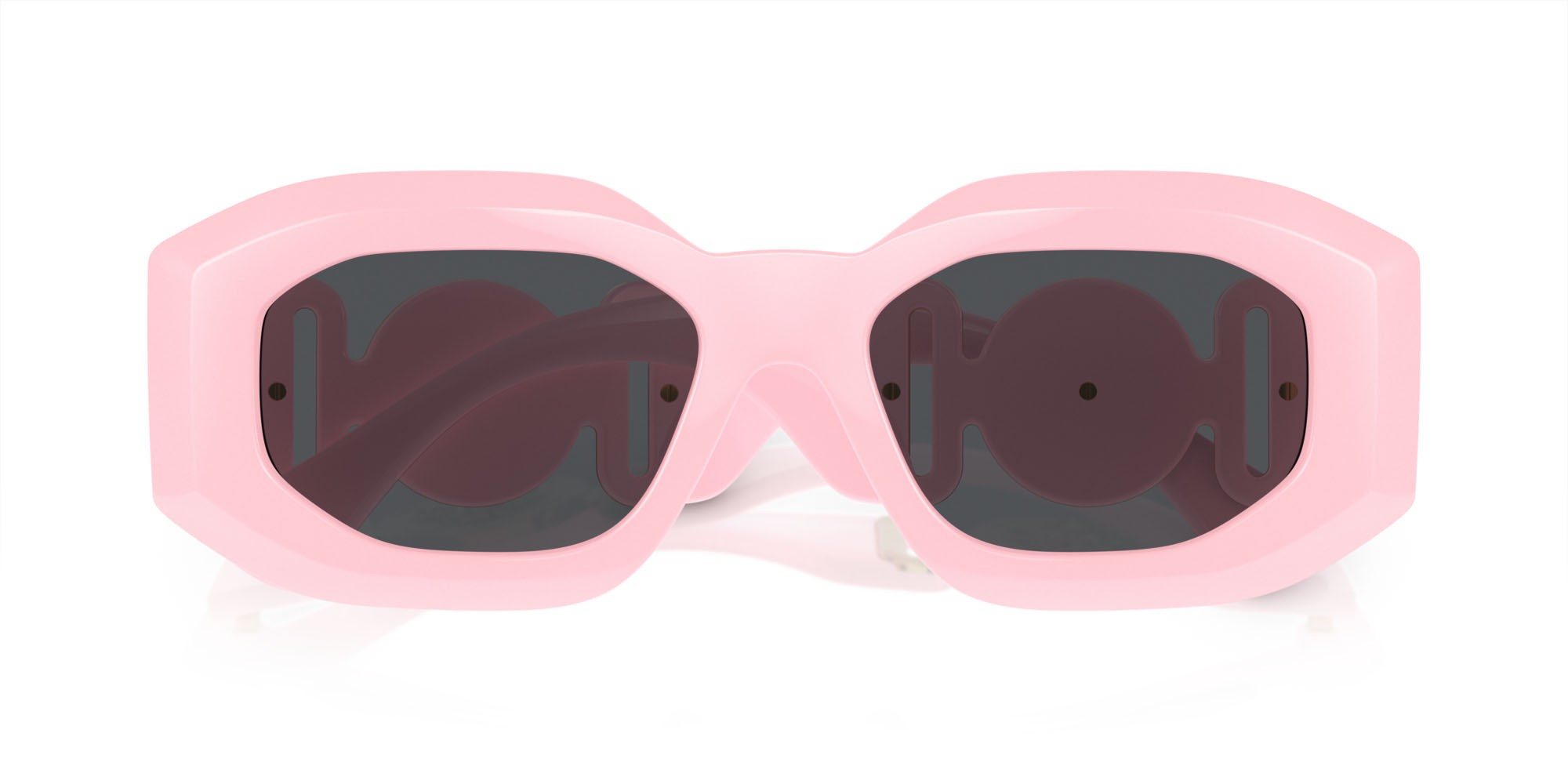 Sunglasses Versace VE 4425U (544087) color rosa shape irregular lenses grigio scuro