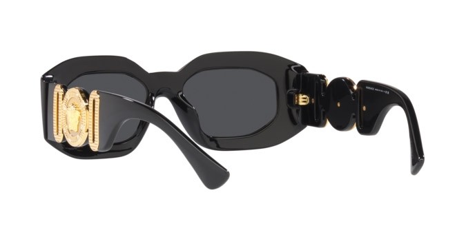 Occhiali da sole Versace Maxi Medusa Biggie VE 4425U (GB1/87) colore black forma irregolare lenti dark grey