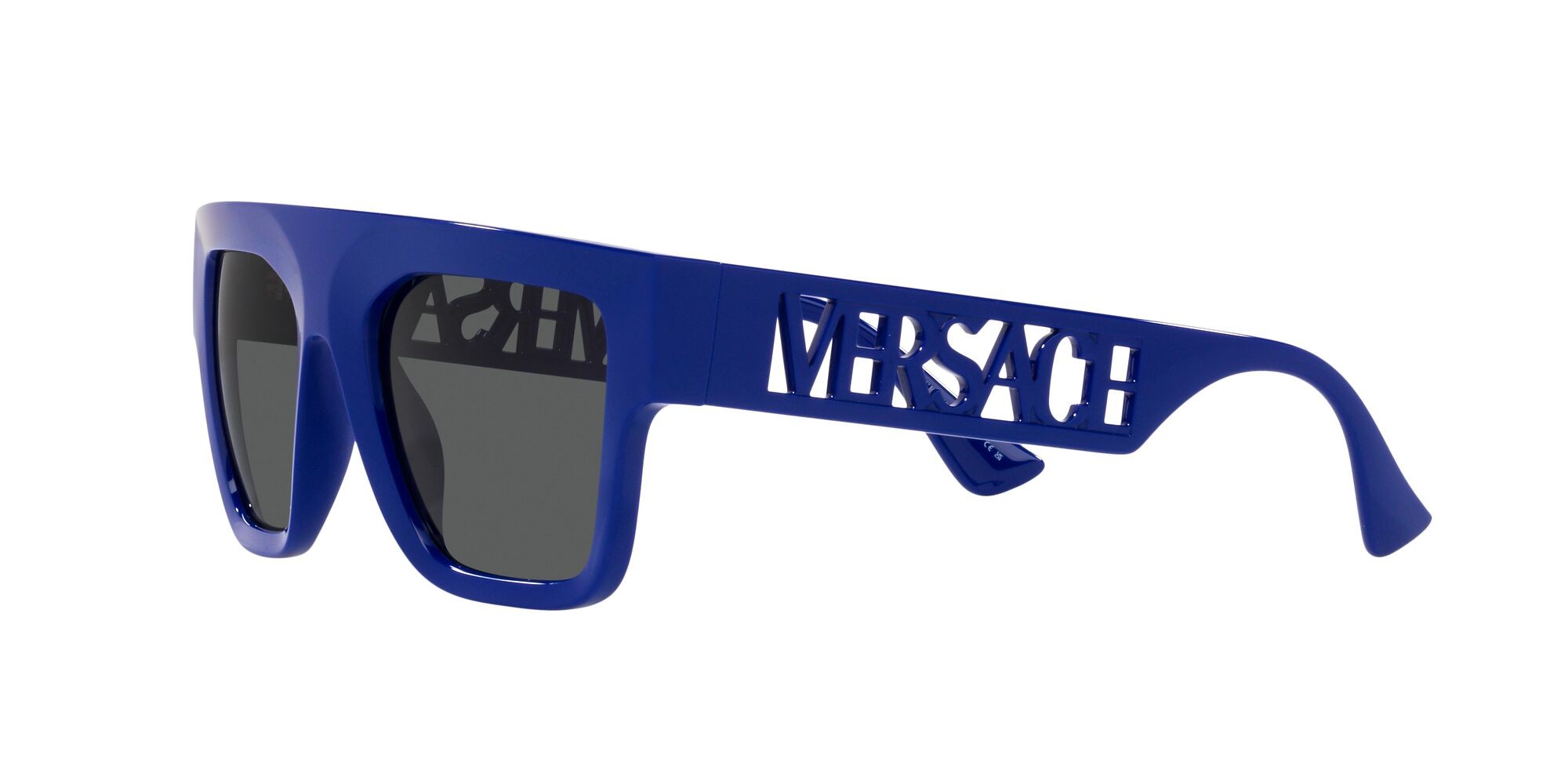 Sonnenbrillen Versace VE 4430U (529487) farbe bluette form rechteckig gläser grigio scuro