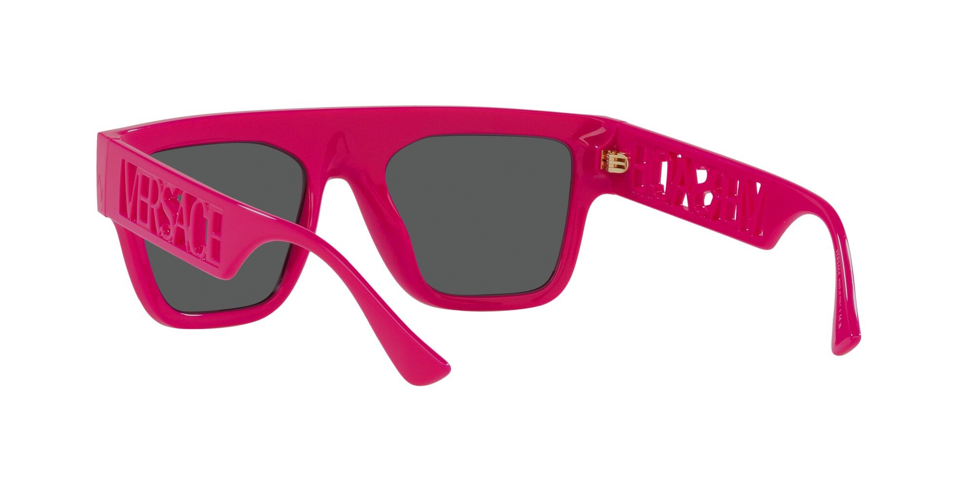 Sonnenbrillen Versace VE 4430U (536787) farbe fucsia form rechteckig gläser grigio scuro