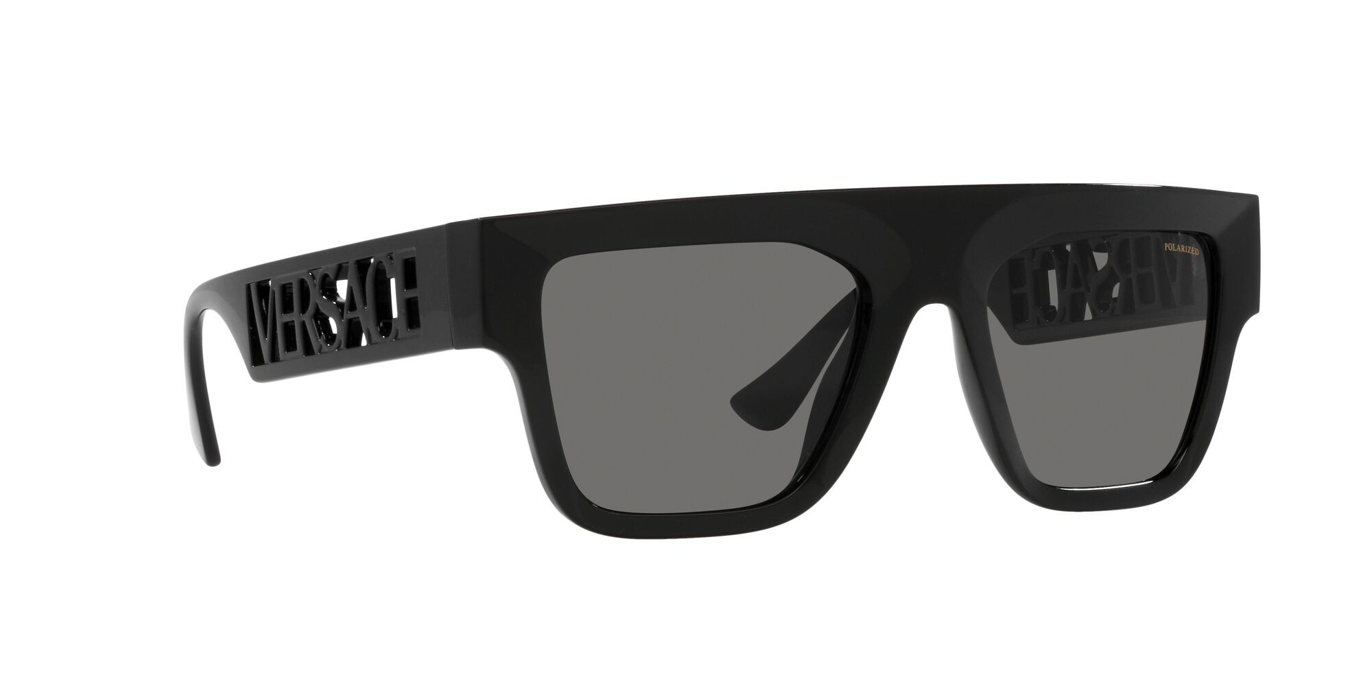 Sunglasses Versace VE 4430U (GB1/81) color nero shape rectangle lenses polar grigio scuro