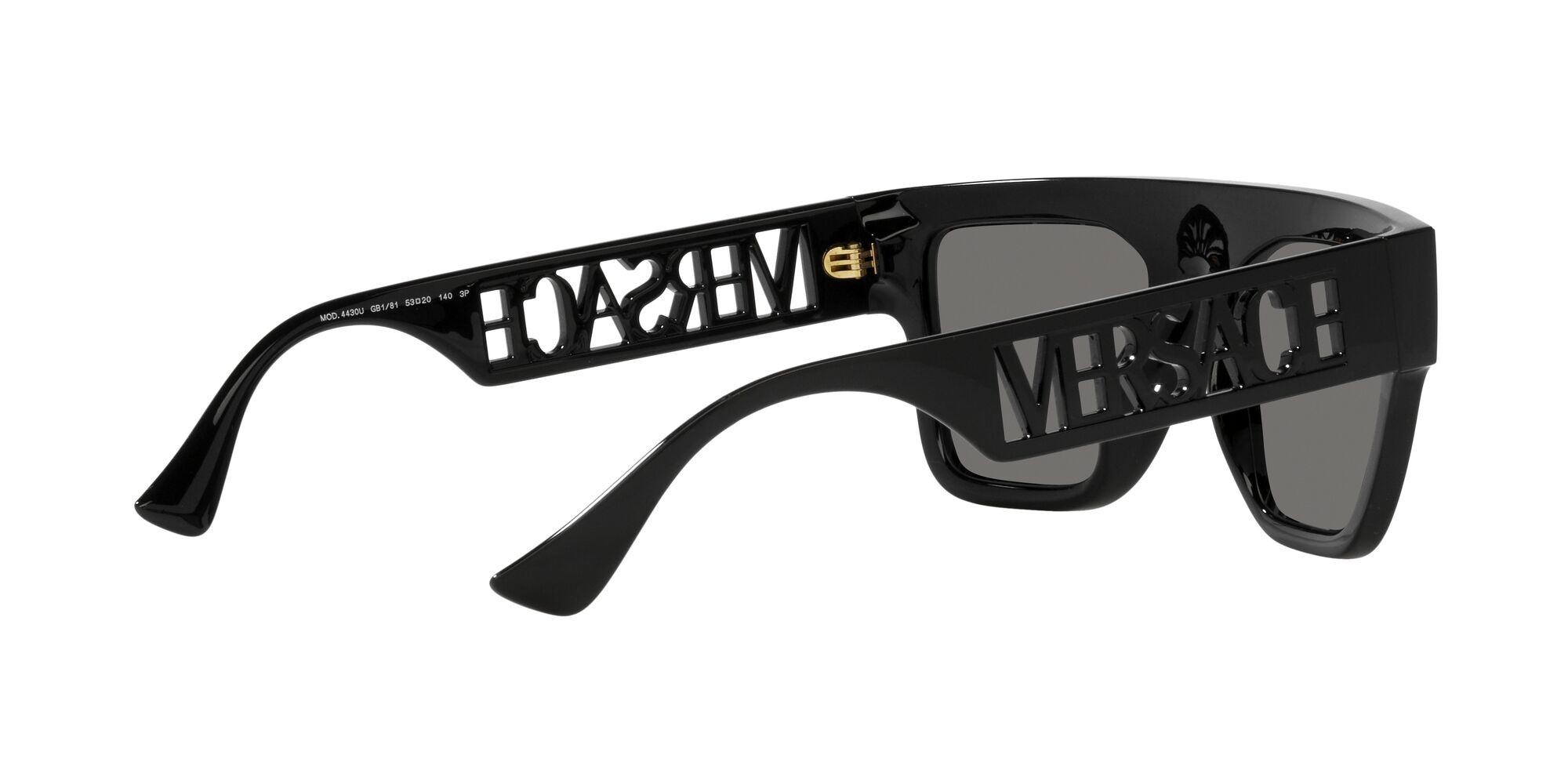 Sunglasses Versace VE 4430U (GB1/81) color nero shape rectangle lenses polar grigio scuro