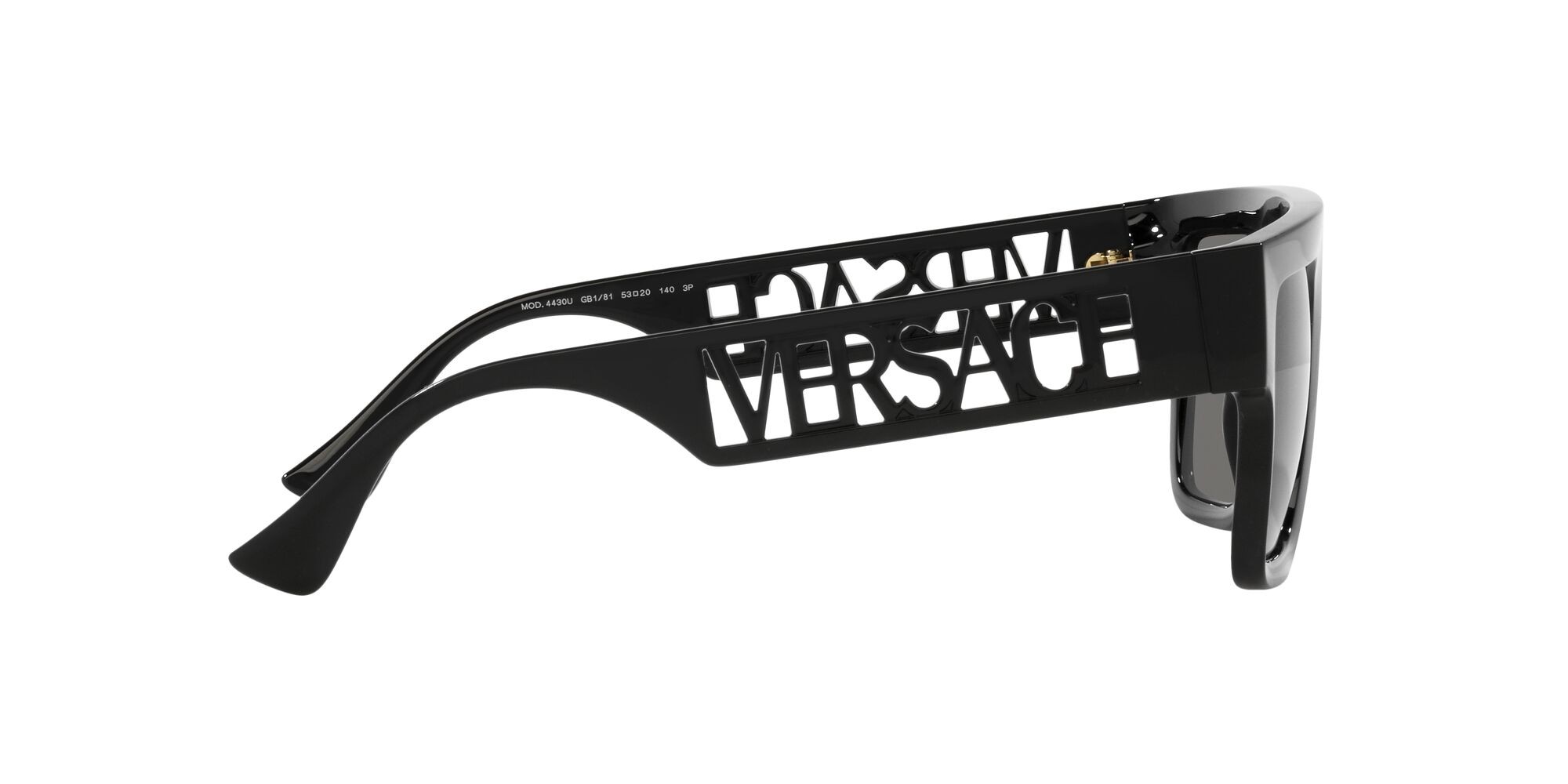 Sunglasses Versace VE 4430U (GB1/81) color nero shape rectangle lenses polar grigio scuro