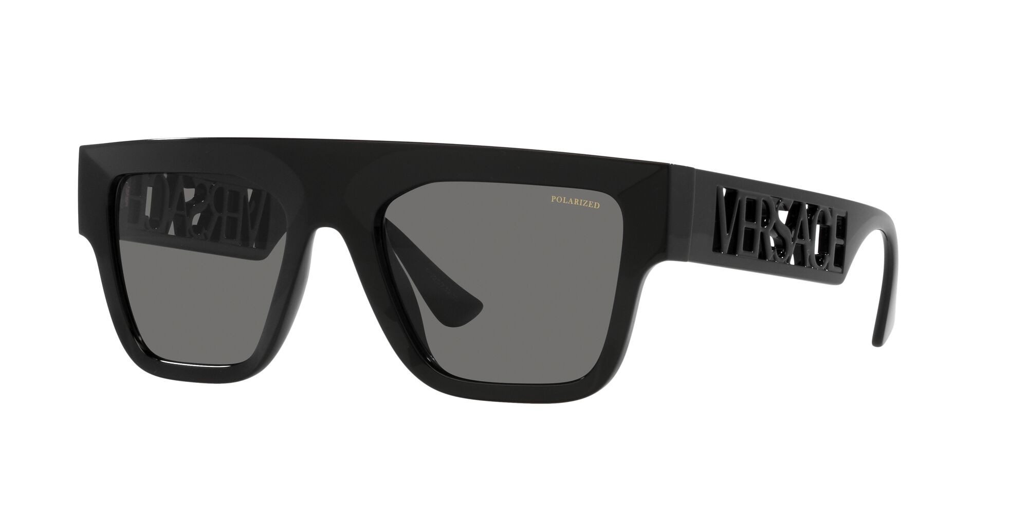 Sunglasses Versace VE 4430U (GB1/81) color nero shape rectangle lenses polar grigio scuro