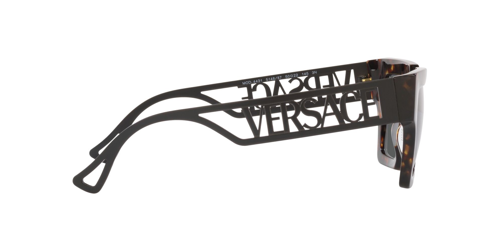 Sonnenbrillen Versace VE 4431 (514887) farbe havana form quadratisch gläser grigio scuro