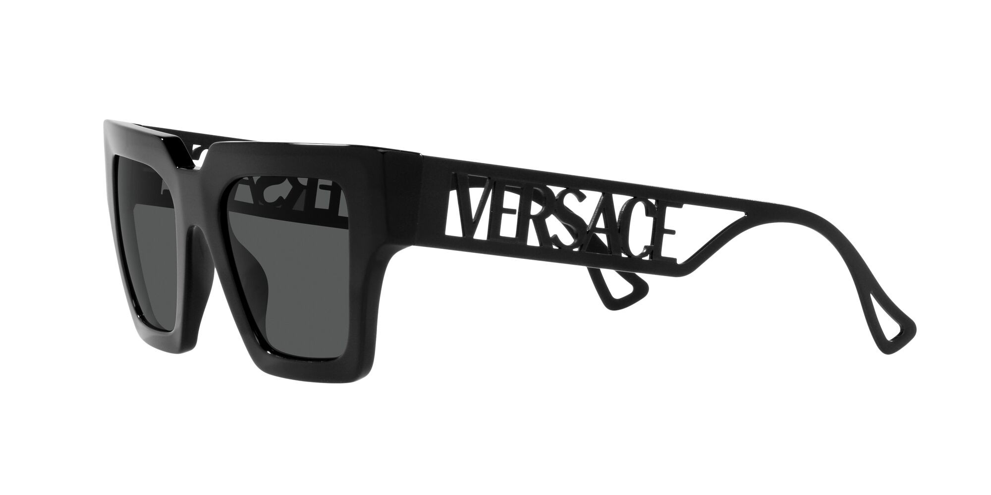 Sonnenbrillen Versace VE 4431 (538087) farbe nero form quadratisch gläser grigio scuro