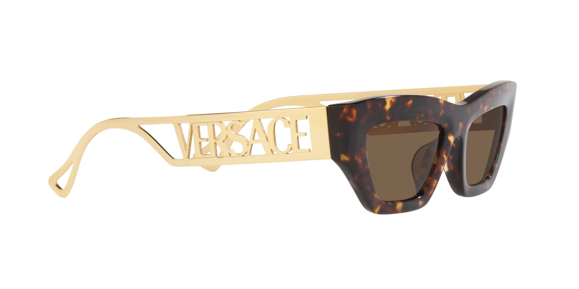 Sonnenbrillen Versace VE 4432U (108/73) farbe havana form unregelmäßig gläser marrone scuro