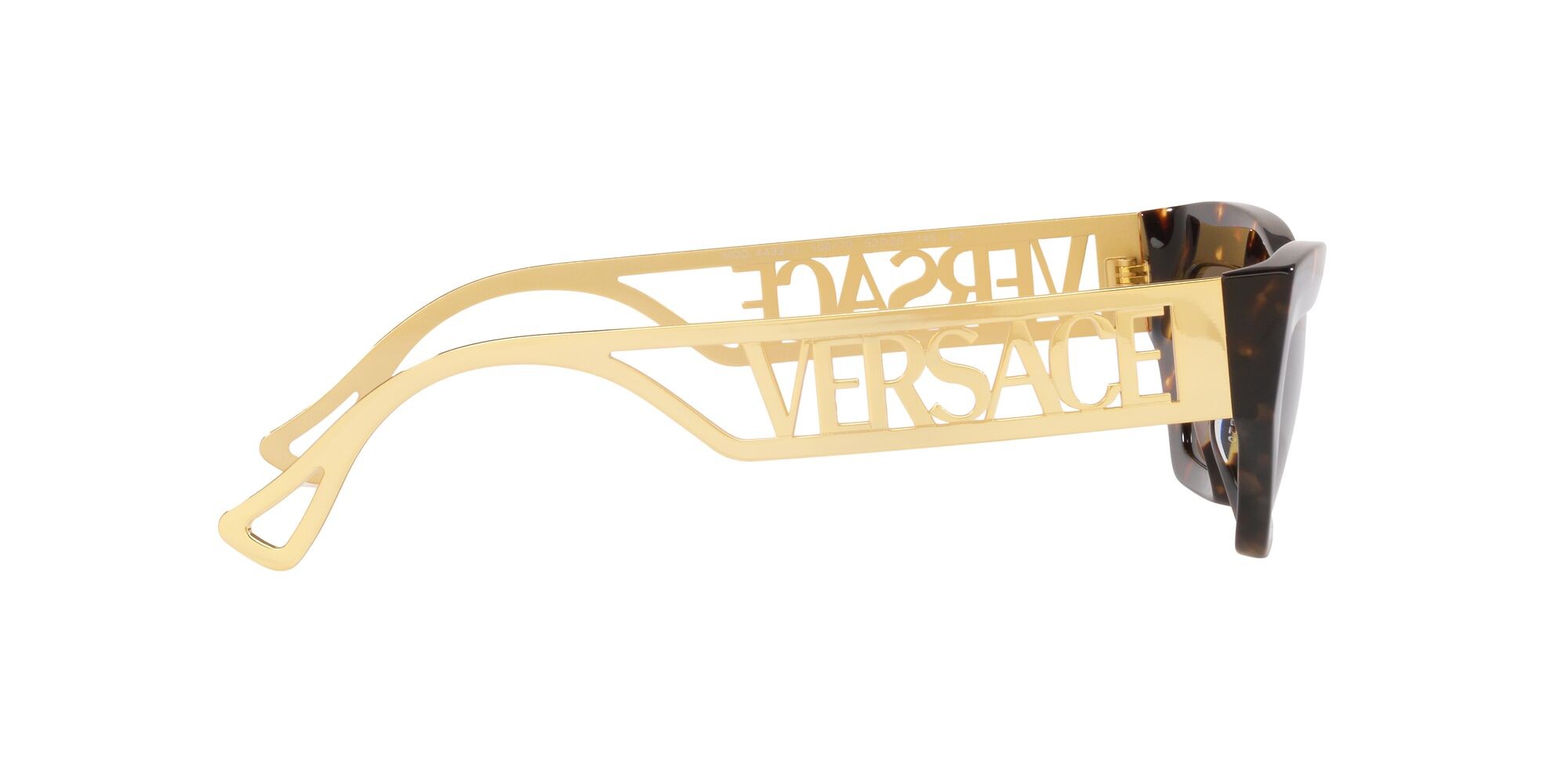 Sonnenbrillen Versace VE 4432U (108/73) farbe havana form unregelmäßig gläser marrone scuro