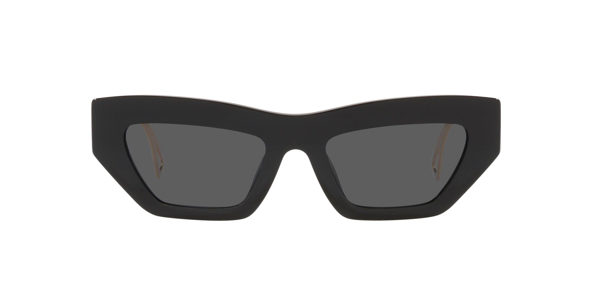 Occhiali da sole Versace VE 4432U (GB1/87) colore nero forma irregolare lenti grigio scuro