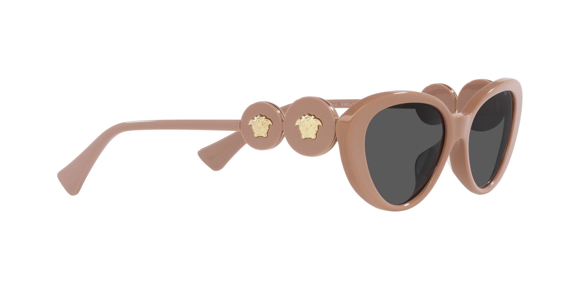 Occhiali da sole Versace VE 4433U (538387) colore beige (beige) forma cat eye lenti grigio scuro