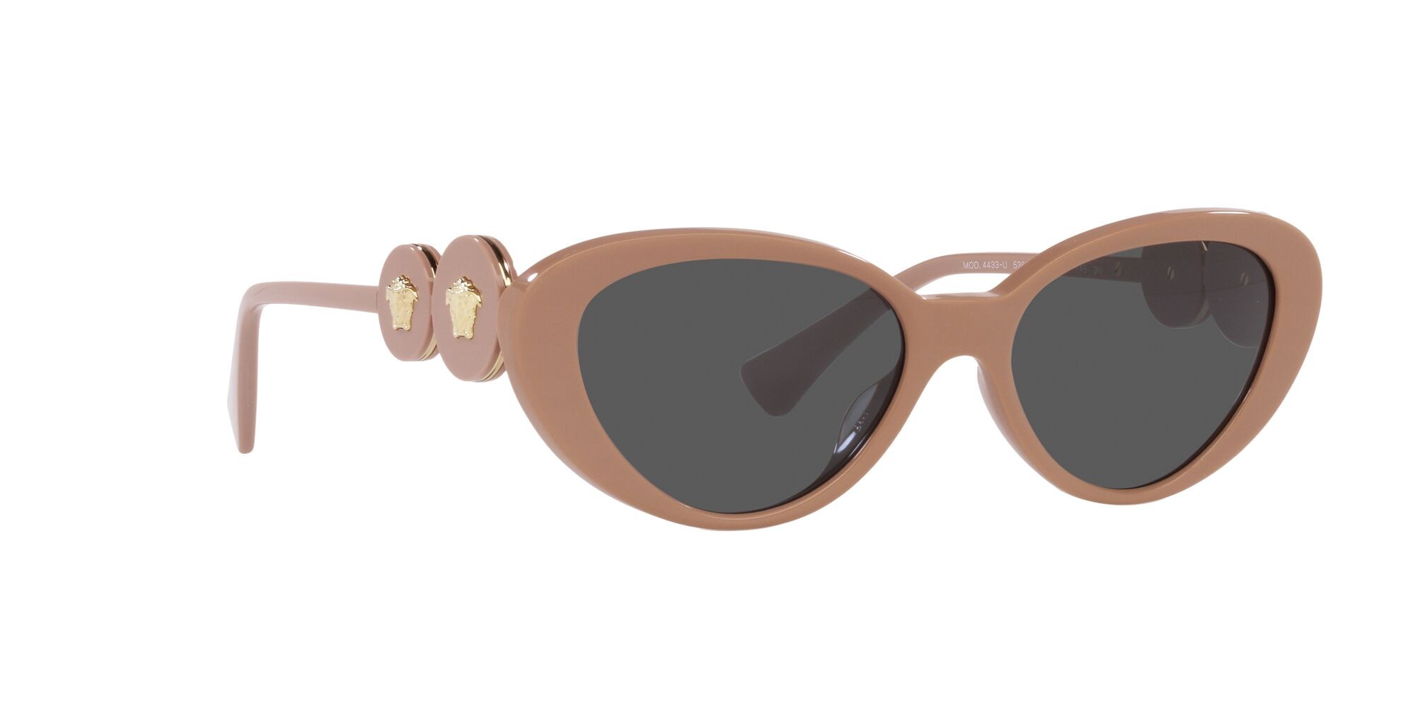 Occhiali da sole Versace VE 4433U (538387) colore beige (beige) forma cat eye lenti grigio scuro