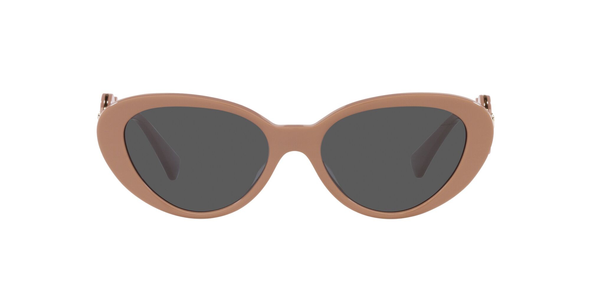 Occhiali da sole Versace VE 4433U (538387) colore beige (beige) forma cat eye lenti grigio scuro