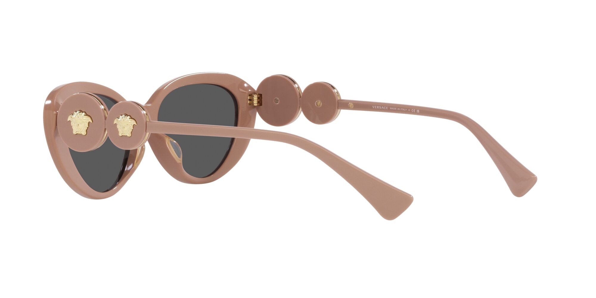 Occhiali da sole Versace VE 4433U (538387) colore beige (beige) forma cat eye lenti grigio scuro