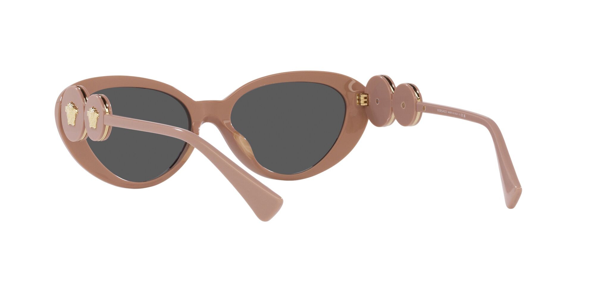 Occhiali da sole Versace VE 4433U (538387) colore beige (beige) forma cat eye lenti grigio scuro